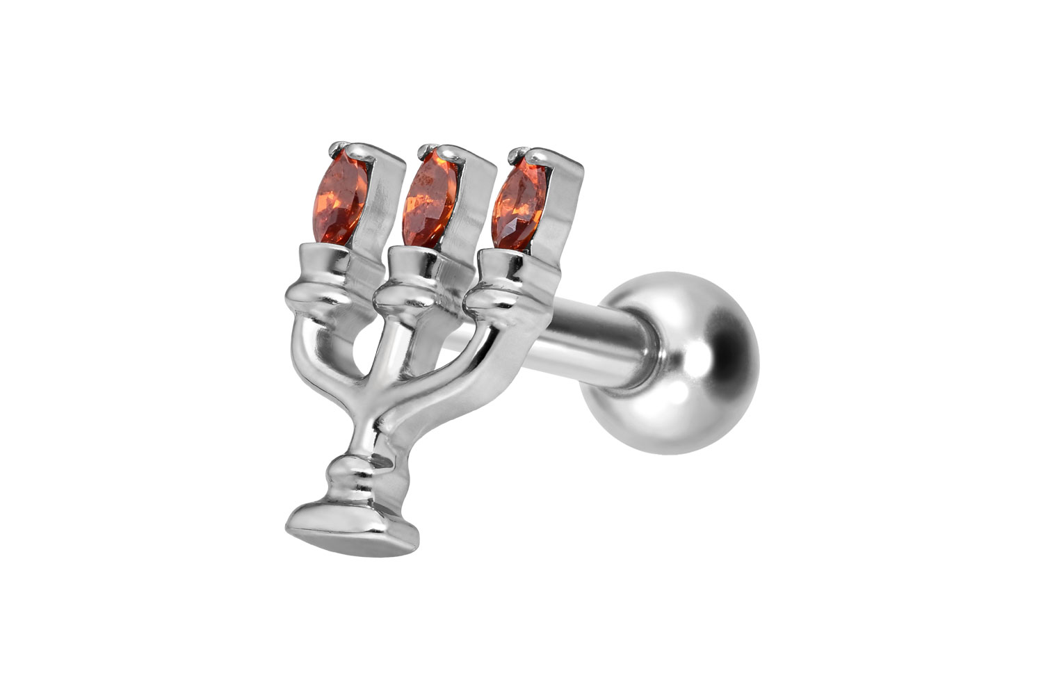 Titan Ohrpiercing mit Innengewinde KERZENLEUCHTER